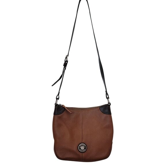 Dooney & Bourke Handbags - Dooney & Bourke Caramel Brown Pebble Leather Shoulder Crossbody Bag Purse
